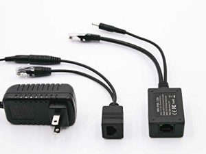 بو تكساس | Passive PoE to 12 Volt Power Over Ethernet Extension متوافق مع Foscam أو الكاميرات والأجهزة الأخرى بجهد 12 فولت - حتى 328 قدمًا [POE-12V10W-KIT]