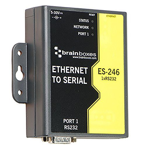 خادم جهاز Brainboxes - شبكة LAN 10 ميجا بايت ، شبكة LAN 100 ميجا بايت ، RS-232 (ES-246) خادم جهاز Brainboxes - شبكة LAN 10 ميجا بايت ، شبكة LAN 100 ميجا بايت ، RS-232 (ES-246)