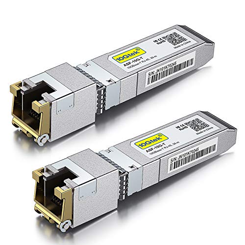 10GBase-T SFP + Transceivers ، 10G T ، 10G Copper ، RJ-45 SFP + CAT.6a ، حتى 30 مترًا ، متوافق مع Cisco SFP-10G-TS ، Ubiquiti UniFi UF-RJ45-10G ، Fortinet ، Netgear ، D-Link ، عبوة سوبرمايكرو من 2 10GBase-T SFP + Transceivers ، 10G T ، 10G Copper ، RJ-45 SFP + CAT.6a ، حتى 30 مترًا ، متوافق مع Cisco SFP-10G-TS ، Ubiquiti UniFi UF-RJ45-10G ، Fortinet ، Netgear ، D-Link ، عبوة سوبرمايكرو من 2