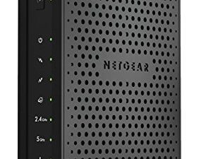 NETGEAR المجدد C3700-100NAR C3700-NAR DOCSIS 3.0 WiFi Cable Modem Router بسرعات تنزيل N600 8x4. معتمد لـ Xfinity من Comcast و Spectrum و Cox و Cablevision والمزيد