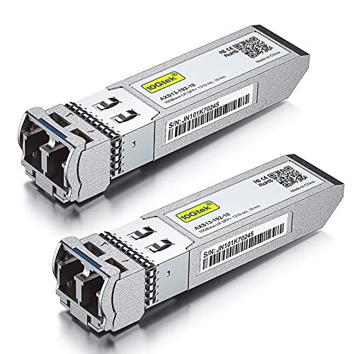 10GBase-LR SFP + Transceiver ، 10G 1310nm SMF ، حتى 10 كم ، متوافق مع Cisco SFP-10G-LR ، Meraki MA-SFP-10GB-LR ، Ubiquiti UniFi UF-SM-10G ، Fortinet ، Mikrotik ، Netgear ، D-Link وأكثر ، حزمة من 2 10GBase-LR SFP + Transceiver ، 10G 1310nm SMF ، حتى 10 كم ، متوافق مع Cisco SFP-10G-LR ، Meraki MA-SFP-10GB-LR ، Ubiquiti UniFi UF-SM-10G ، Fortinet ، Mikrotik ، Netgear ، D-Link وأكثر ، حزمة من 2