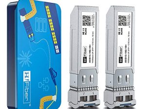 10G Single Mode SFP + LC Module، 10GBase-LR Fiber Transceiver for Cisco SFP-10G-LR، Meraki MA-SFP-10GB-LR، Ubiquiti UniFi UF-SM-10G، Mikrotik، Netgear، D-Link and More (SMF، 1310nm ، 10 كم ، DDM) 2 حزمة
