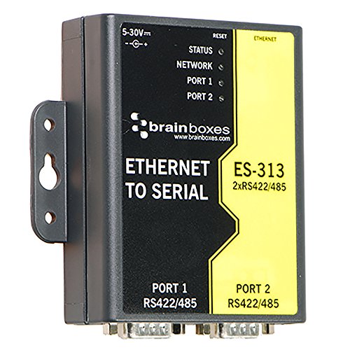 Brainboxes ES-313 2PORT RS422 / 485 إيثرنت إلى خادم الجهاز التسلسلي 1 ميجابود Brainboxes ES-313 2PORT RS422 / 485 إيثرنت إلى خادم الجهاز التسلسلي 1 ميجابود